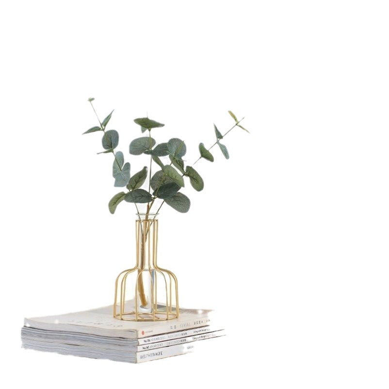 Jarrón de Metal Estilo Nórdico para Decoración Hidropónica